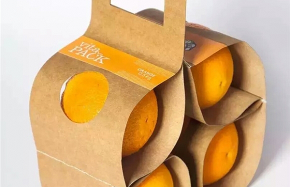 原來(lái)橙子還可以這么包裝，牛皮紙水果包裝鑒賞